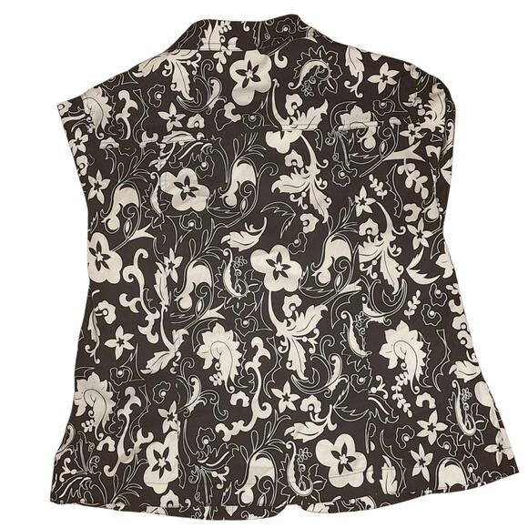 Mirror Image button up floral pattern blouse Size Large - Picture 5 of 6